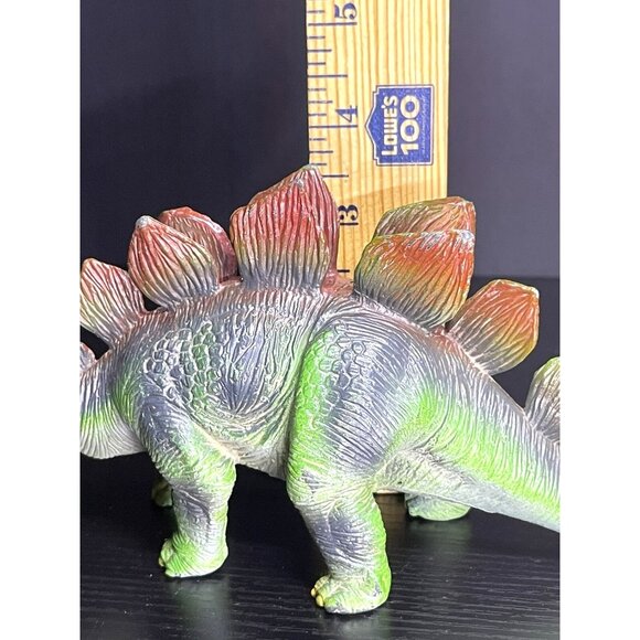 Vintage Green & Brown Stegosaurus Dinosaur Figurine Toy - Picture 7 of 8
